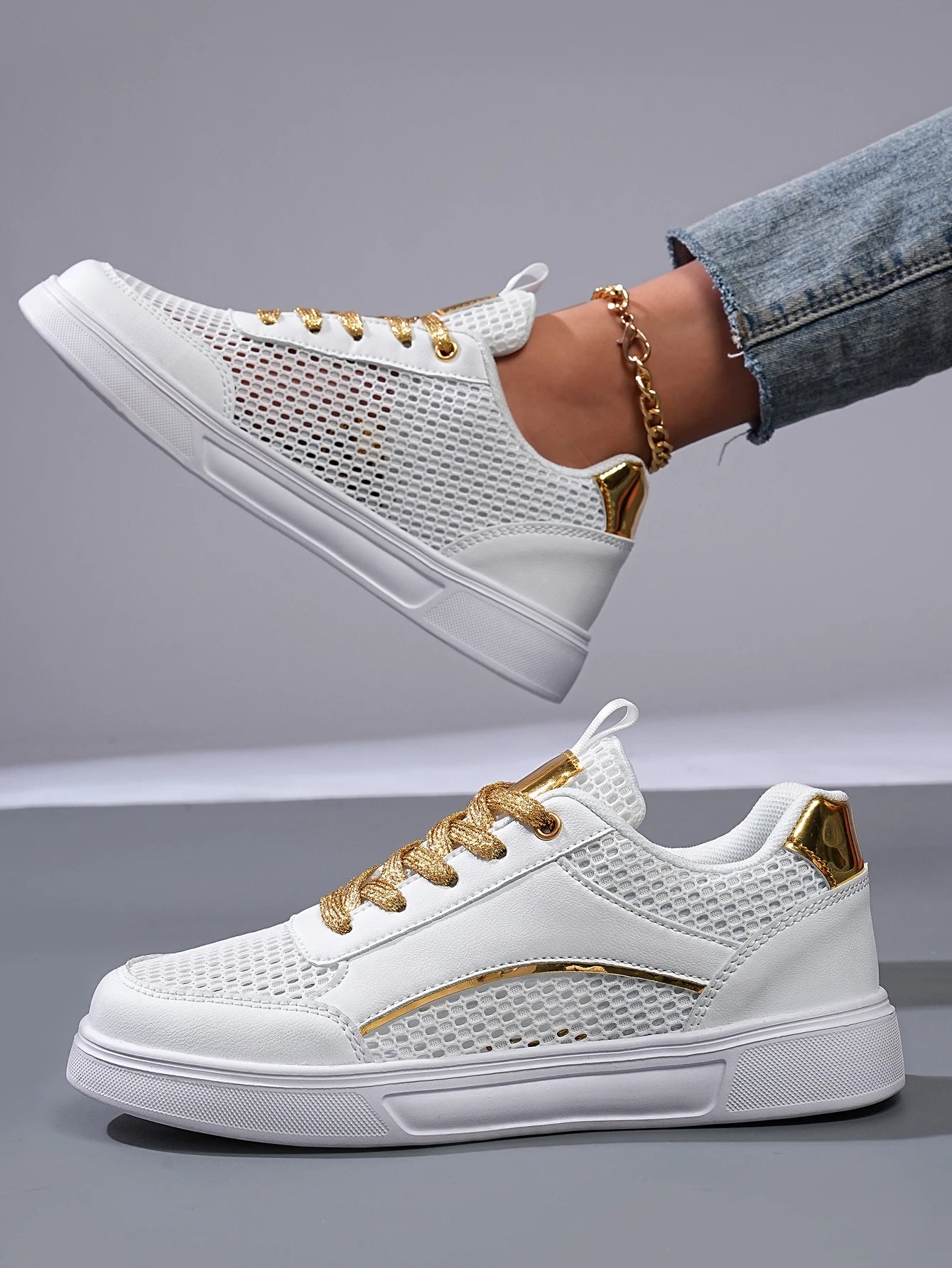 Halo Mesh Chrome Sneaker