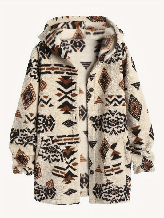 Navajo Hooded Fleece Coat
