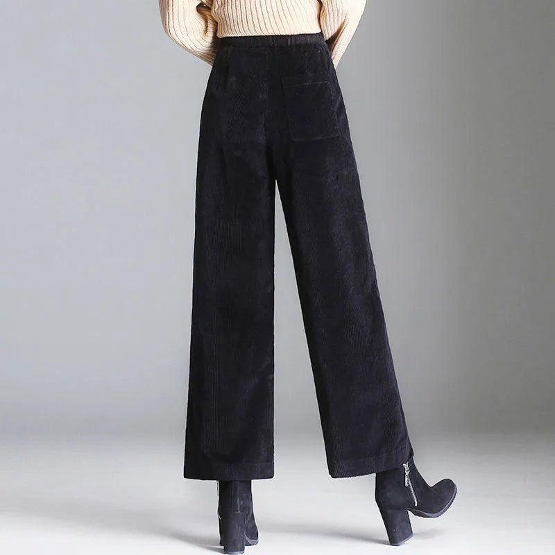 Corduroy Couture High-Waisted Trousers