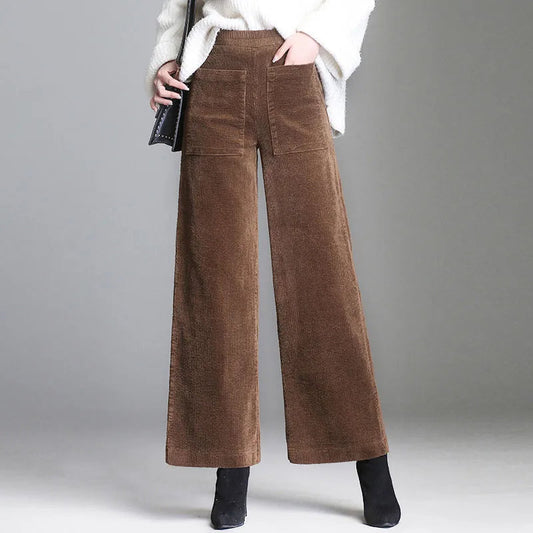 Corduroy Couture High-Waisted Trousers